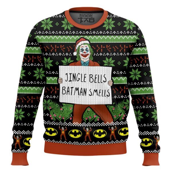 The Joker Jingle Bells Batman Smells Best Holiday Christmas Ugly Sweater Gifts For Family