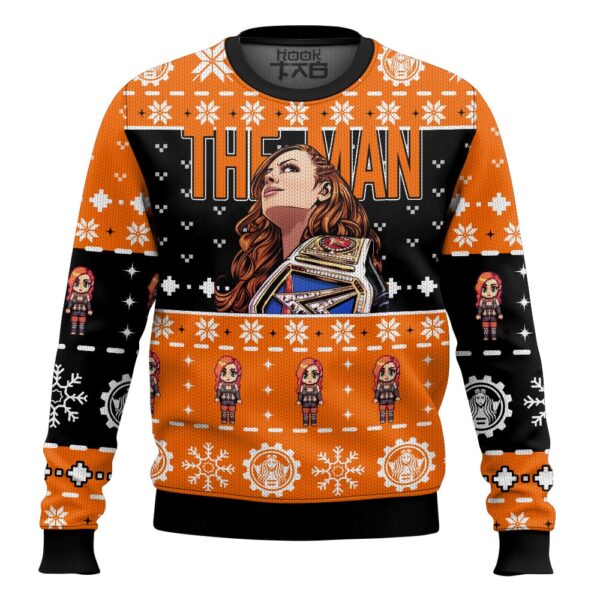 The Man Becky Lynch Best Holiday Christmas Ugly Sweater Gifts For Family