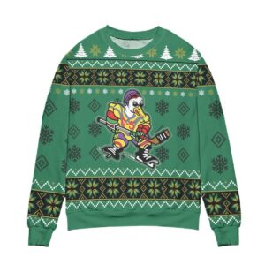 The Mighty Ducks Disney Snowflake Pattern Gifts For Family Holiday Christmas Ugly Sweater