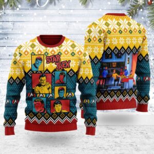 The Original Series Retro Character Squares Best Gifts For Family For Holiday Christmas Ugly Sweater