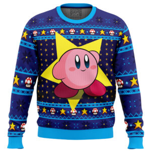 The Pink Hero Kirby’s Dream Land Gifts For Family Holiday Christmas Ugly Sweater