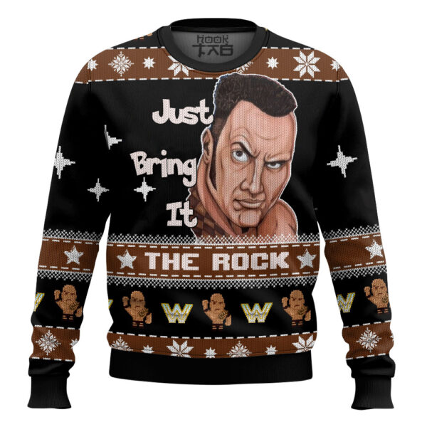 The Rock WWE Christmas Best Holiday Christmas Ugly Sweater Gifts For Family