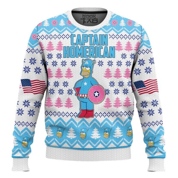 The Simpsons Family Captain Homer Best Holiday Christmas Ugly Sweater Gifts For Family