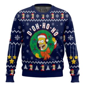 The Simpsons D?Oh Ho Ho Best Holiday Christmas Ugly Sweater Gifts For Family