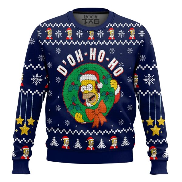 The Simpsons D?Oh Ho Ho Best Holiday Christmas Ugly Sweater Gifts For Family