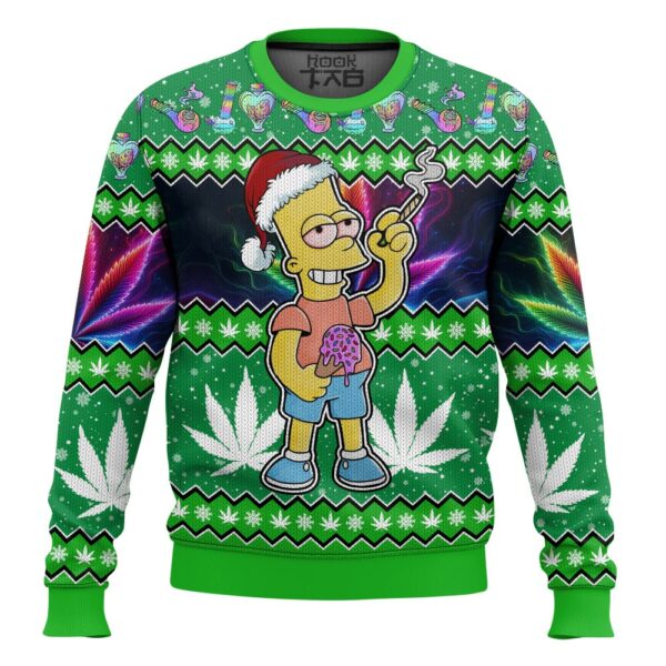 The Simpsons family Brat chilling 420 Christmas Best Holiday Christmas Ugly Sweater Gifts For Family