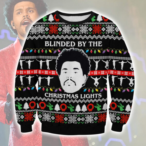 The Weeknd Blinded By The Christmas Lights Best Holiday Christmas Ugly Sweater Gifts For Family