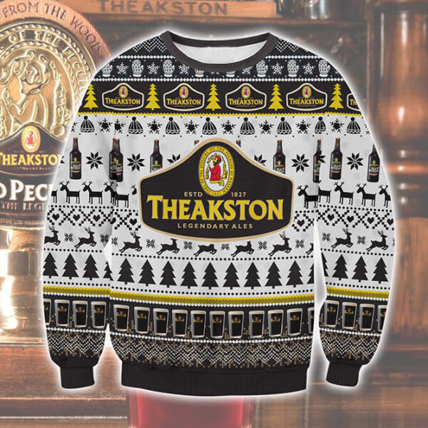 Theakston Brewery Best Holiday Christmas Ugly Sweater Gifts For Family