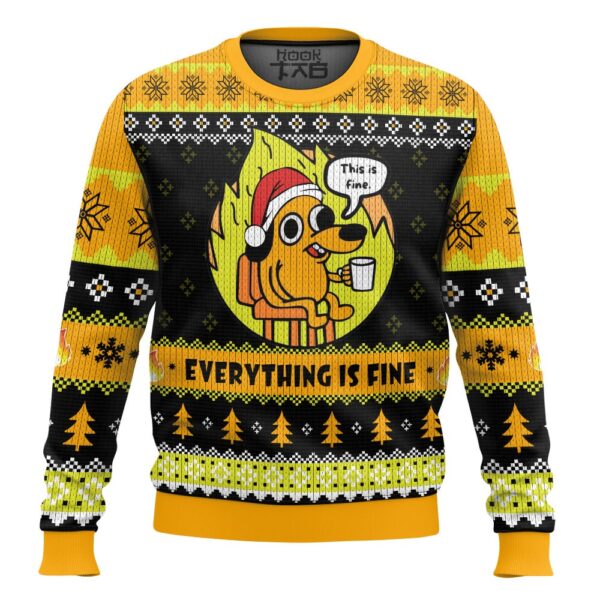 This is Fine Meme Christmas Best Holiday Christmas Ugly Sweater Gifts For Family