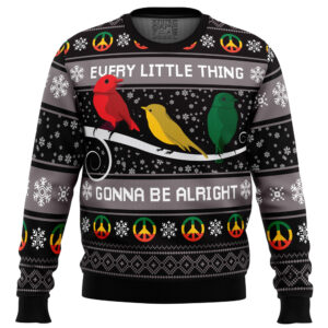 Three Little Birds Bob Marley Gifts For Family Holiday Christmas Ugly Sweater