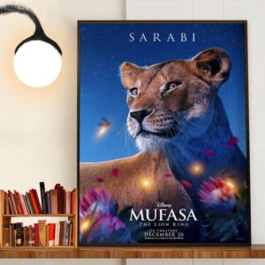 Tiffany Boone As Sarabi In Mufasa The Lion King Of Disney Release December 20th 2024 Home Decor Poster Canvas