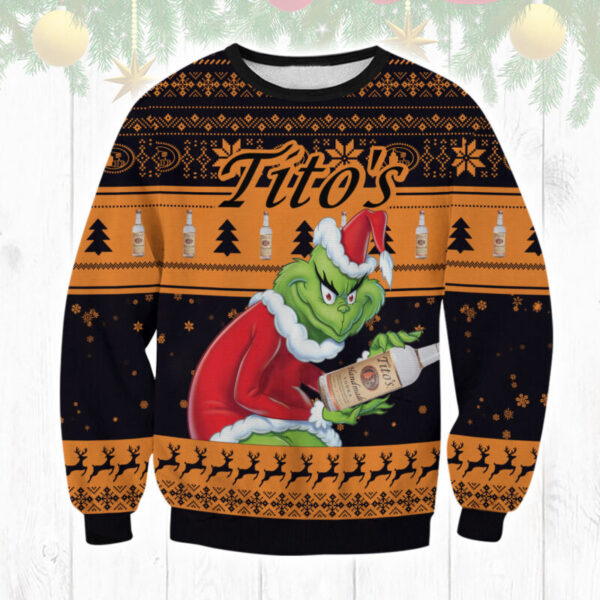 Tito’s Grinch Best Holiday Christmas Ugly Sweater Gifts For Family