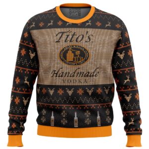 Tito’s Vodka Gifts For Family Holiday Christmas Ugly Sweater