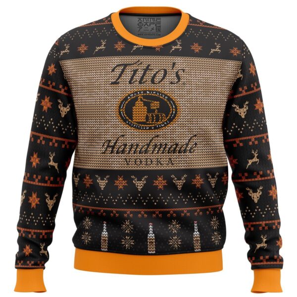 Tito’s Vodka Gifts For Family Holiday Christmas Ugly Sweater