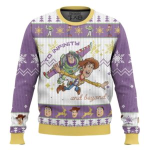 To Infinity And Beyond Buzz Lightyear and Woody Toy Story Best Holiday Christmas Ugly Sweater Gifts For Family