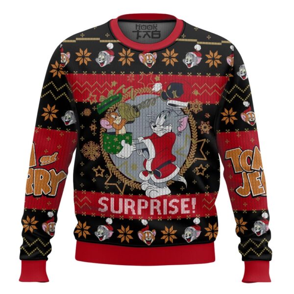 Tom and Jerry Best Holiday Christmas Ugly Sweater Gifts For Family