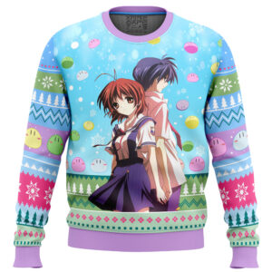 Tomoya And Nagisa Clannad Gifts For Family Holiday Christmas Ugly Sweater