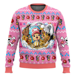 Tony Tony Chopper One Piece Gifts For Family Holiday Christmas Ugly Sweater