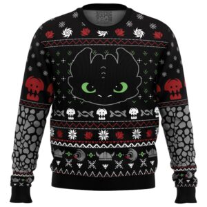 Toothless How To Train Your Dragon Gifts For Family Holiday Christmas Ugly Sweater