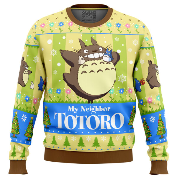 Totoro and Friends My Neighbor Totoro Gifts For Family Holiday Christmas Ugly Sweater