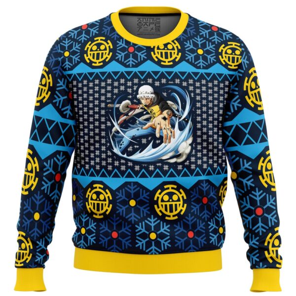 Trafalgar D Water Law OP Pirates Gifts For Family Holiday Christmas Ugly Sweater