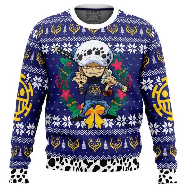 Trafalgar Law Christmas OP Pirates Gifts For Family Holiday Christmas Ugly Sweater