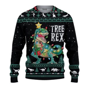 Tree Rex Gifts For Family Holiday Christmas Ugly Sweater