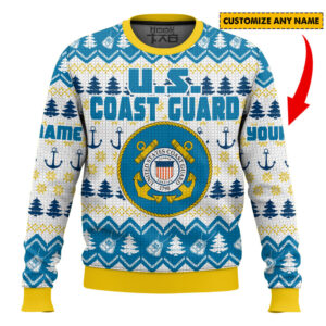 US Coast Guard Best Holiday Christmas Ugly Sweater Gifts For Family