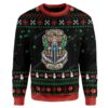 Ugly Christmas Shark And Santa Custom Sweater Apparel