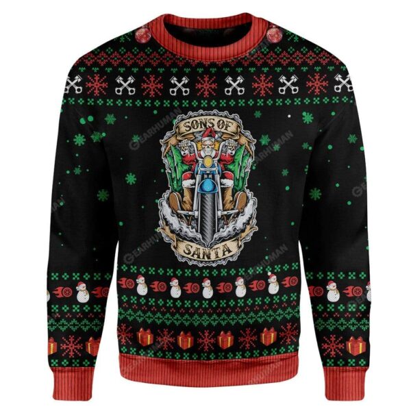 Ugly Christmas Sons Of Santa Custom Sweater Apparel