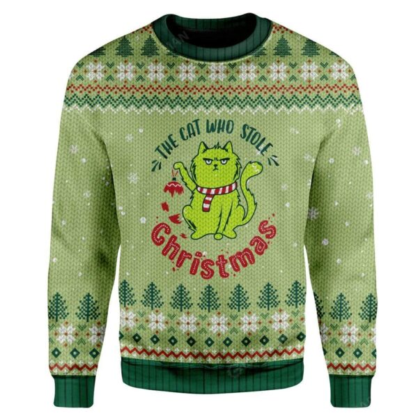 Ugly Christmas The Cat Who Stole Christmas Custom Sweater