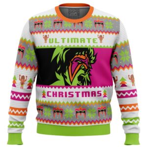 Ultimate Warrior Christmas Pro Wrestling Gifts For Family Holiday Christmas Ugly Sweater