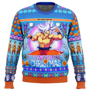 Ultra Instinct Goku DBZ Gifts For Family Holiday Christmas Ugly Sweater