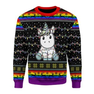 Unicorn Christmas Tree Best Gifts For Family For Holiday Christmas Ugly Sweater