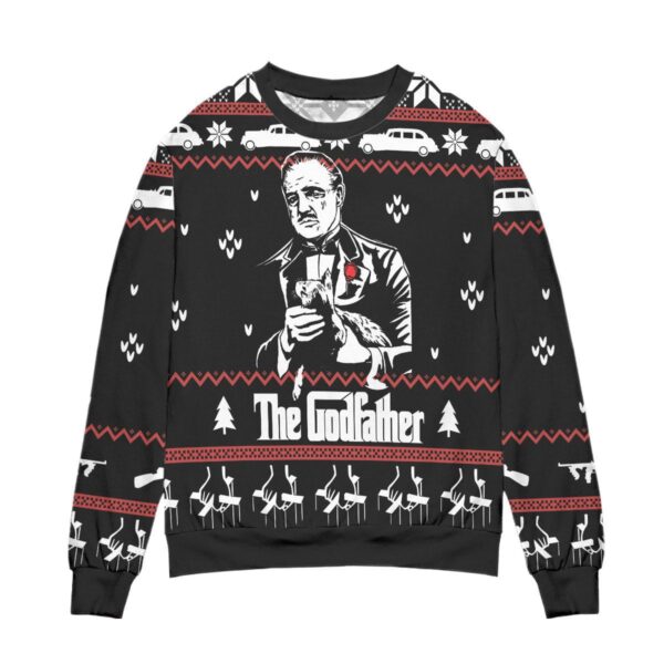 Vito Corleone The Godfather Gifts For Family Holiday Christmas Ugly Sweater