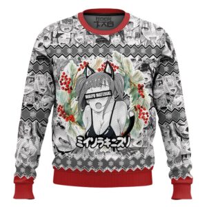 Waifu Material Ahegao Best Holiday Christmas Ugly Sweater Gifts For Family