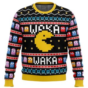 Waka Waka Pac Man Gifts For Family Holiday Christmas Ugly Sweater