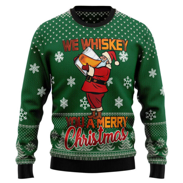 We Whiskey You A Merry Christmas Gifts For Family Holiday Christmas Ugly Sweater