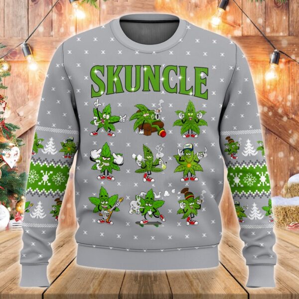 Weed Skuncle Best Holiday Christmas Ugly Sweater Gifts For Family