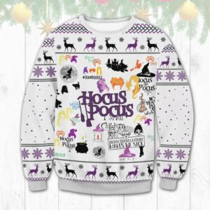 White Make Me Sick Hocus Pocus Gifts For Family Holiday Christmas Ugly Sweater