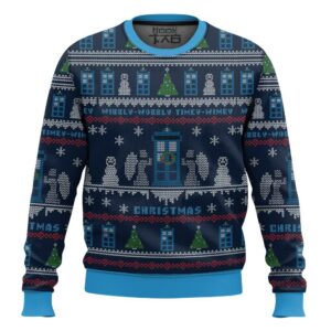 Wibbly Wobbly Timey Wimey Christmas Doctor Who Best Holiday Christmas Ugly Sweater Gifts For Family