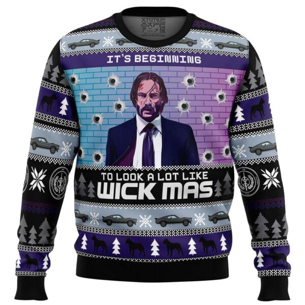 Wick-Mas John Wick Best Gifts For Family For Holiday Christmas Ugly Sweater