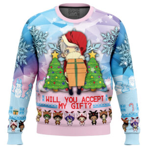 Will You Accept My Gift Kuroko’s Basketball Gifts For Family Holiday Christmas Ugly Sweaters