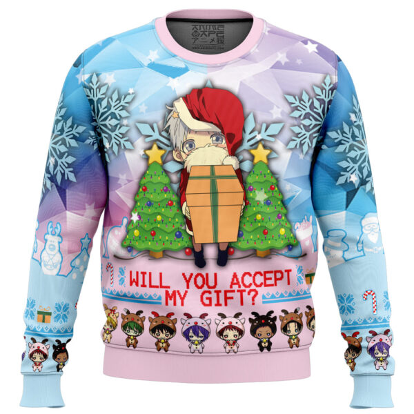 Will You Accept My Gift Kuroko’s Basketball Gifts For Family Holiday Christmas Ugly Sweaters