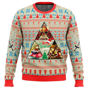 Wind Waker Triangle Zelda Gifts For Family Holiday Christmas Ugly Sweater