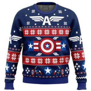 Winter Soldier Captain America Marvel Gifts For Family Holiday Christmas Ugly Sweater