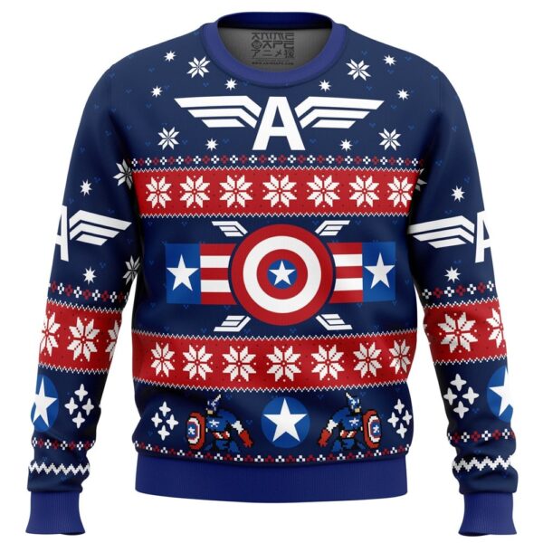 Winter Soldier Captain America Marvel Gifts For Family Holiday Christmas Ugly Sweater