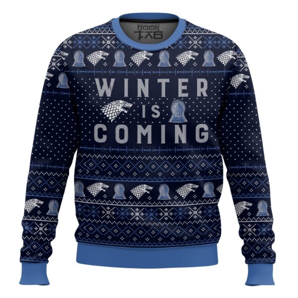 Winter is coming Game of Throne Christmas Best Holiday Christmas Ugly Sweater Gifts For Family