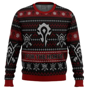 World Of Warcraft For The Horde Gifts For Family Holiday Christmas Ugly Sweater