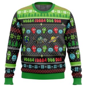 Wubba Lubba Rick and Morty Gifts For Family Holiday Christmas Ugly Sweater